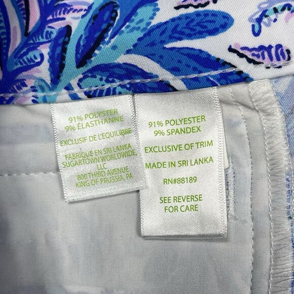Lilly Pulitzer Shorts Womens Size Small Blue Luxletic Reid UPF 50+ Resort Golf - Picture 9 of 11